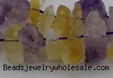 CNG5015 15.5 inches 12*18mm - 15*25mm nuggets amethyst & citrine beads