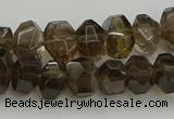 CNG5028 15.5 inches 6*9mm - 10*15mm faceted nuggets smoky quartz beads