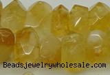 CNG5048 15.5 inches 12*16mm - 13*18mm faceted nuggets citrine beads