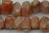 CNG5058 15.5 inches 10*14mm - 12*16mm faceted nuggets sunstone beads