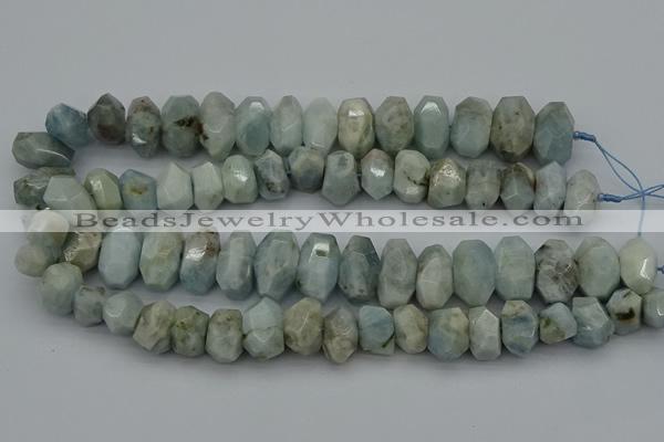 CNG5069 15.5 inches 10*14mm - 14*20mm faceted nuggets aquamarine beads