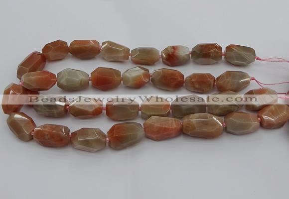 CNG5090 15.5 inches 13*18mm - 15*25mm faceted nuggets sunstone beads