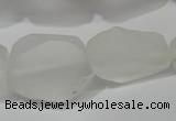 CNG5112 15.5 inches 14*20mm - 18*25mm freeform matte white crystal beads