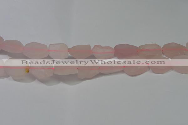 CNG5114 15.5 inches 14*20mm - 18*25mm freeform matte rose quartz beads