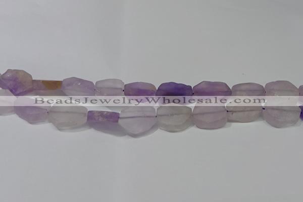 CNG5117 15.5 inches 14*20mm - 18*25mm freeform matte amethyst beads