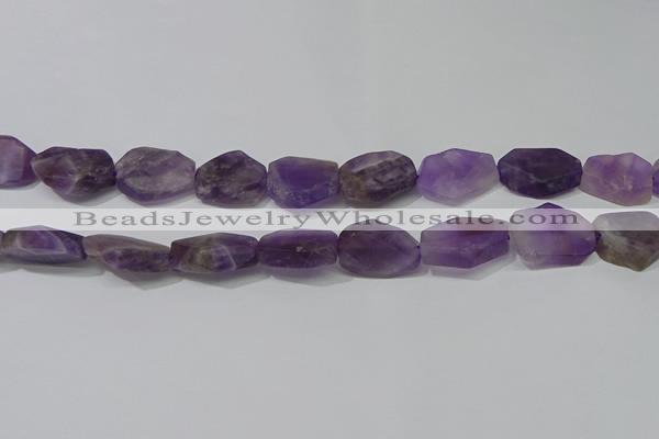 CNG5118 15.5 inches 14*20mm - 18*25mm freeform matte amethyst beads