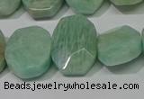 CNG5140 15.5 inches 15*18mm - 15*20mm faceted freeform amazonite beads