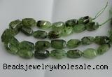 CNG5203 13*18mm - 15*25mm faceted nuggets green rutilated quartz beads