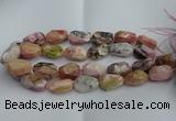 CNG5206 13*18mm - 15*25mm faceted nuggets pink opal gemstone beads