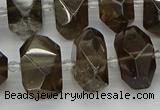 CNG5214 15.5 inches 12*16mm - 15*20mm faceted nuggets smoky quartz beads