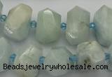 CNG5217 15.5 inches 12*16mm - 15*20mm faceted nuggets aquamarine beads