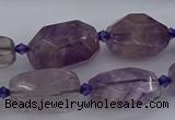 CNG5226 15.5 inches 10*15mm - 15*25mm faceted nuggets amethyst beads