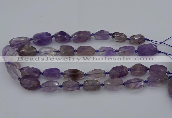 CNG5226 15.5 inches 10*15mm - 15*25mm faceted nuggets amethyst beads