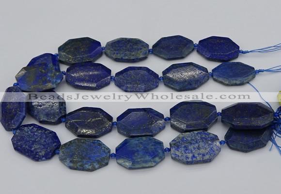 CNG5258 15.5 inches 20*30mm - 25*35mm faceted freeform lapis lzuli beads