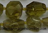 CNG5281 15.5 inches 12*16mm - 18*25mm faceted nuggets lemon quartz beads