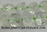 CNG5308 15.5 inches 8*15mm - 15*25mm nuggets green phantom quartz beads