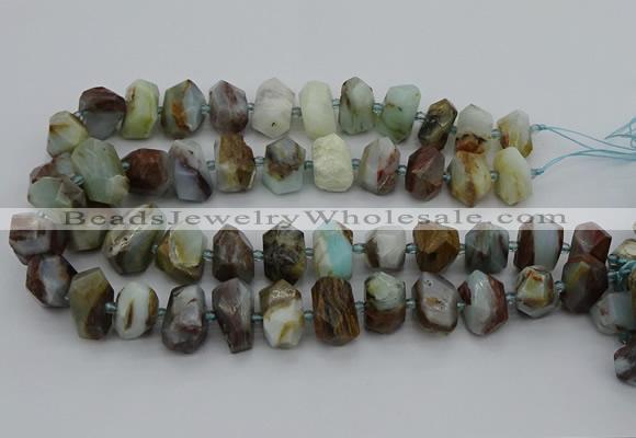 CNG5336 15.5 inches 12*16mm - 15*20mm faceted nuggets blue opal beads