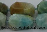 CNG5341 15.5 inches 13*18mm - 18*30mm faceted nuggets amazonite beads