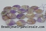 CNG5357 20*30mm - 35*45mm faceted freeform lavender amethyst beads