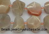 CNG5385 15.5 inches 12*16mm - 18*25mm faceted nuggets moonstone beads