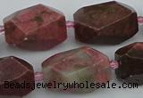 CNG5397 15.5 inches 12*16mm - 15*25mm faceted nuggets rhodochrosite beads