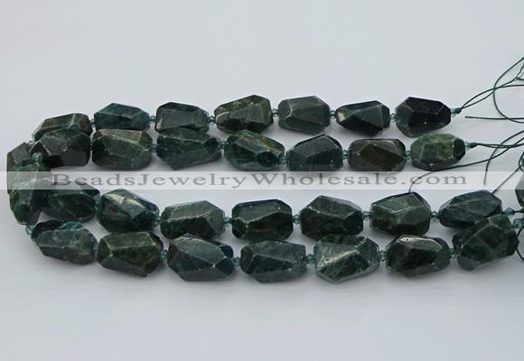 CNG5424 12*16mm - 15*25mm faceted nuggets green apatite beads