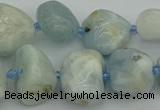 CNG5427 8*12mm - 16*20mm nuggets aquamarine beads wholesale