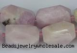 CNG5446 15.5 inches 12*16mm - 15*25mm faceted nuggets kunzite beads