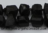 CNG5458 15.5 inches 8*12mm - 12*16mm nuggets black tourmaline beads