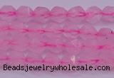 CNG5481 15.5 inches 6mm faceted nuggets rose quartz beads