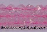 CNG5482 15.5 inches 8mm faceted nuggets rose quartz beads