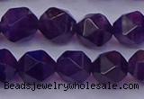 CNG5494 15.5 inches 12mm faceted nuggets amethyst gemstone beads