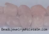 CNG5531 15.5 inches 10*14mm - 12*16mm nuggets rose quartz beads