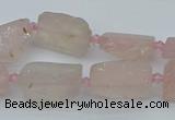 CNG5551 15.5 inches 10*15mm - 15*20mm nuggets rose quartz beads