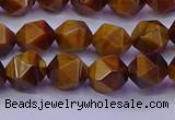 CNG5576 15.5 inches 6mm faceted nuggets yellow tiger eye beads