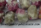 CNG5583 12*16mm - 15*20mm faceted nuggets pink tourmaline beads