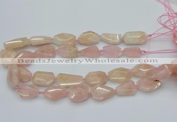 CNG5590 15.5 inches 15*20mm - 22*30mm faceted freeform morganite beads