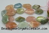 CNG5592 15.5 inches 25*35mm - 30*40mm faceted freeform morganite beads