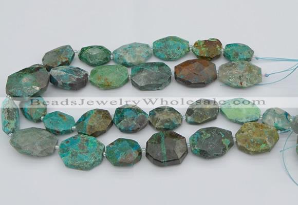 CNG5622 18*25mm - 22*30mm freeform chrysocolla gemstone beads