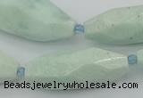 CNG5637 15.5 inches 15*35mm - 18*40mm faceted rice amazonite beads