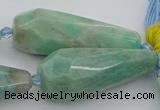 CNG5638 15.5 inches 15*35mm - 18*45mm faceted teardrop amazonite beads