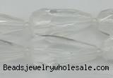 CNG5646 15*35mm - 18*45mm faceted teardrop white crystal beads