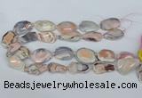 CNG5676 18*25mm - 30*35mm faceted freeform pink botswana agate beads