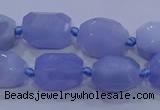 CNG5728 12*16mm - 13*18mm faceted nuggets blue lace agate beads