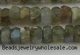 CNG5752 15.5 inches 6*9mm faceted nuggets labradorite beads