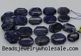 CNG5765 15.5 inches 20*30mm - 35*45mm faceted freeform sodalite beads