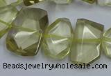 CNG5773 15.5 inches 12*16mm - 15*20mm faceted freeform lemon quartz beads