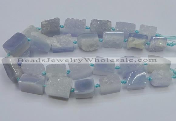 CNG5774 15.5 inches 15*20mm - 20*25mm freeform blue lace agate beads