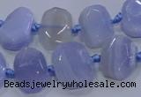 CNG5777 10*14mm - 12*16mm faceted freeform blue lace agate beads