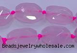 CNG5785 10*14mm - 12*16mm faceted freeform rose quartz beads